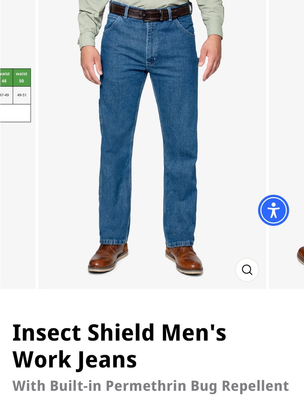 Insect Shield Men’s Work Jeans